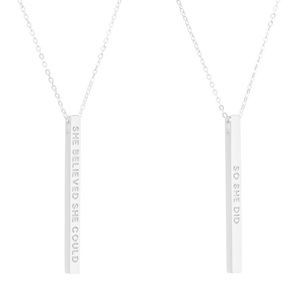 She believed she could so she did mantra necklace